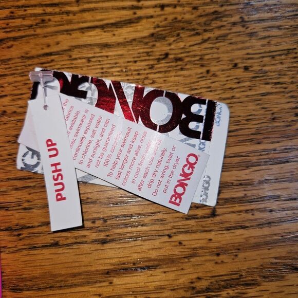 NWOT BONGO Junior M Bikini Top “Coachella Cool” Pink/Orange Crochet Halter Swim - Picture 4 of 6